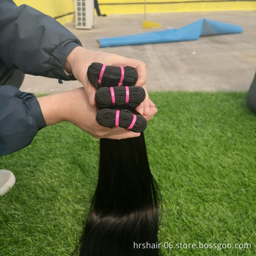 factory price weaves Peruvian raw remy hair customized colors bone straight 12A double drawn bundles